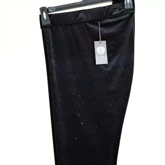 New Vince Camuto Women's Plus Sparkle Velvet High Rise Pants Ankle Leggings - Picture 4 of 8